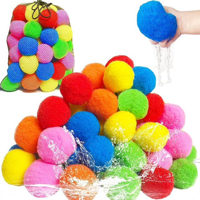 Kidsly Wassersaugerbälle, wiederverwendbare Wasserballons, 30-teiliges Set, ab 3 Jahren - Bild 1