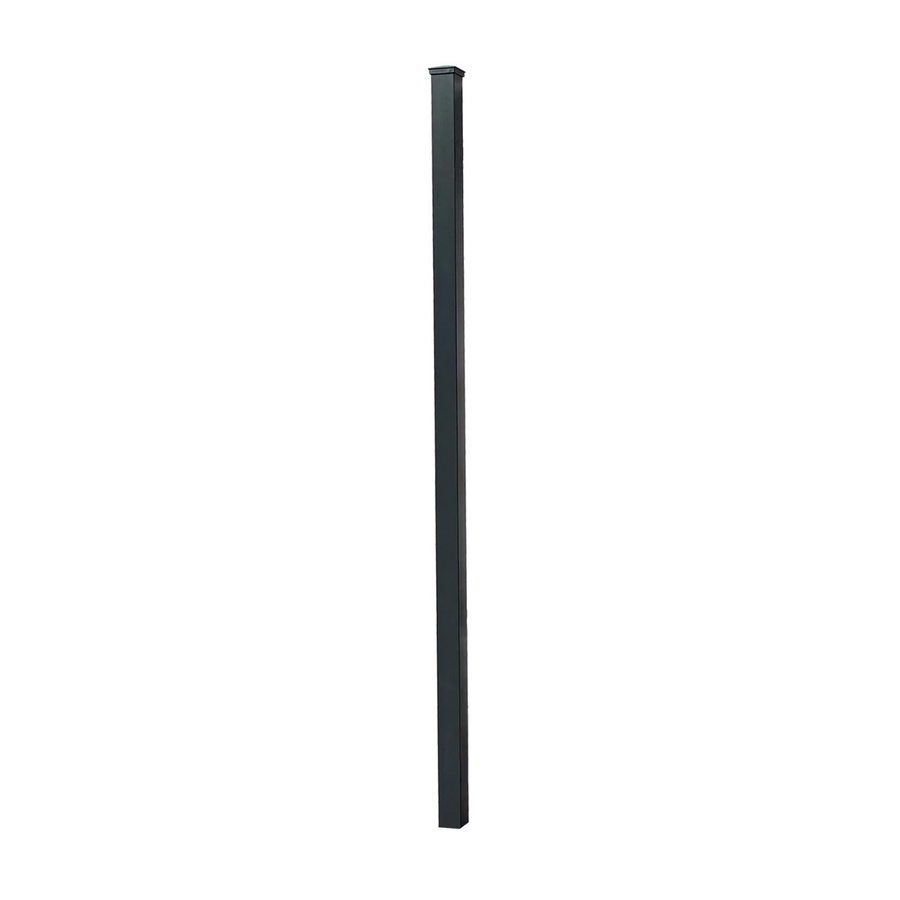 Aluminium-Pfosten für Dekorzäune zum Einbetonieren in Anthrazit, B/T/H: 7,6 x 7,6 x 240 cm - Bild 2