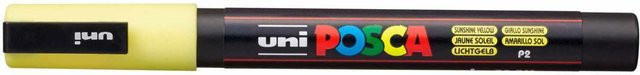 uni POSCA-Marker PC-3M Permanentmarker mit Pigmenttinte in Lichtgelb, Strichbreite 0,9-1,3 mm - Bild 1