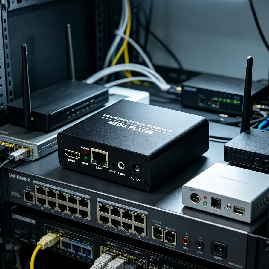 Tuoying 4K UHD Netzwerk-Kamera-Video-Decoder mit H.265/H.264 Unterstützung und USB-Kompatibilität für Live-Streaming in Schwarz und Rot - Bild 3