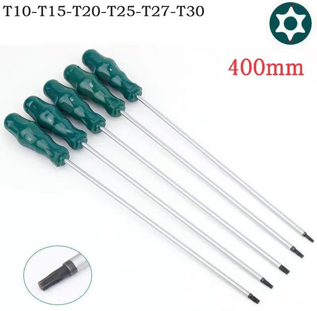 DAZZLEEX Extra langer Torx Schraubendreher T10 bis T30 mit 400 mm Länge für Reparaturarbeiten - Bild 1