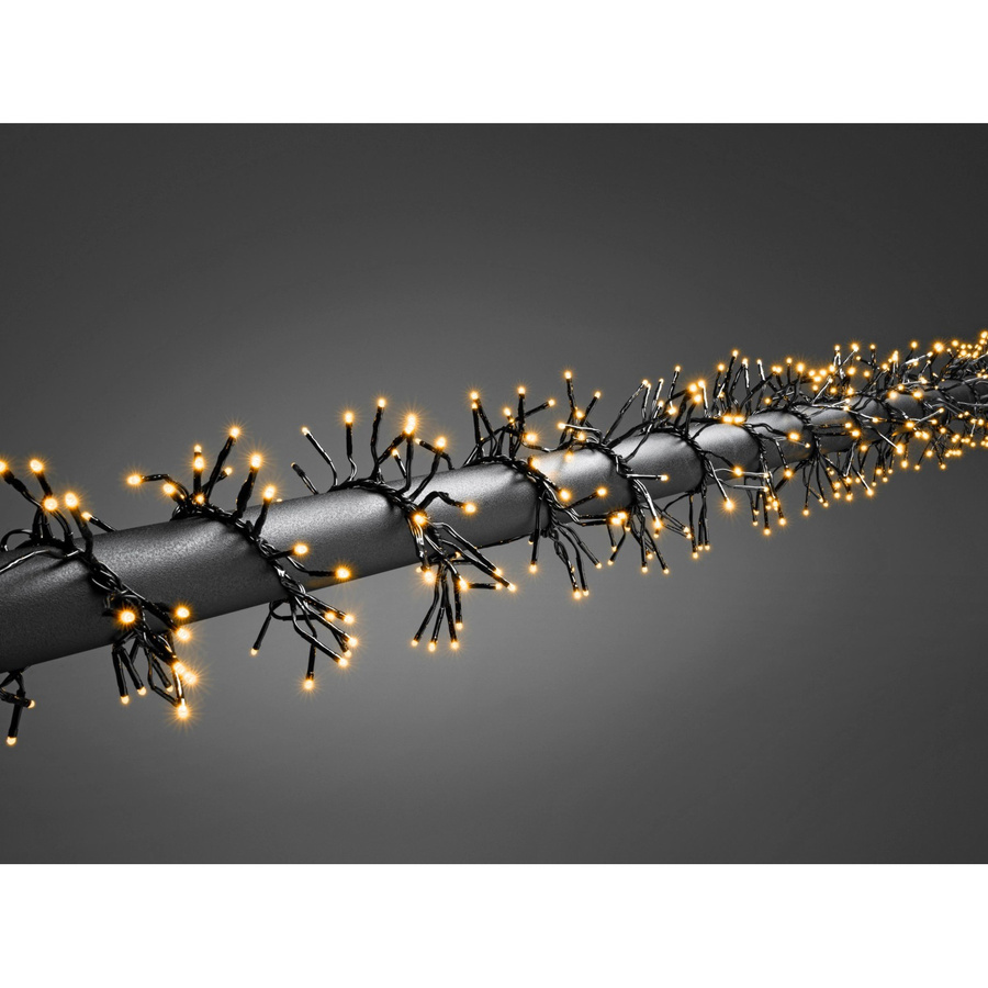 Konstsmide Micro LED Lichterkette Cluster mit 768 bernsteinfarbenen LEDs, schwarz, für innen und außen - Bild 2