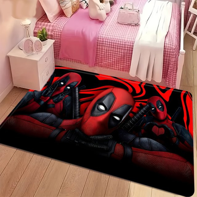 Beast Kingdom Deadpool Cartoon Design Flanell-Türmatte in Multicolour - Bild 1