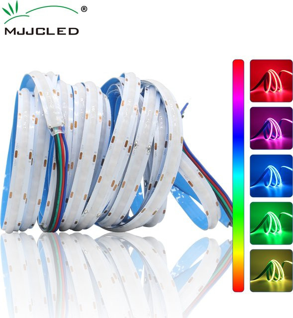 MJJCLED COB RGB LED Streifen 12V Multicolor Neon Flexible FCOB Band für Dekoration - Bild 1