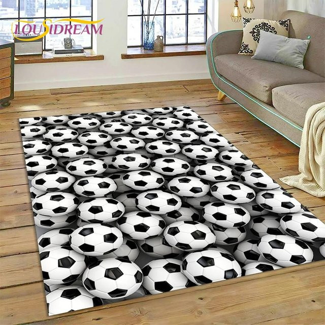 Karpetti 3D-Teppich mit Fußballfeld Motiv in Multicolour, B/B: 60 x 90 cm - Bild 1