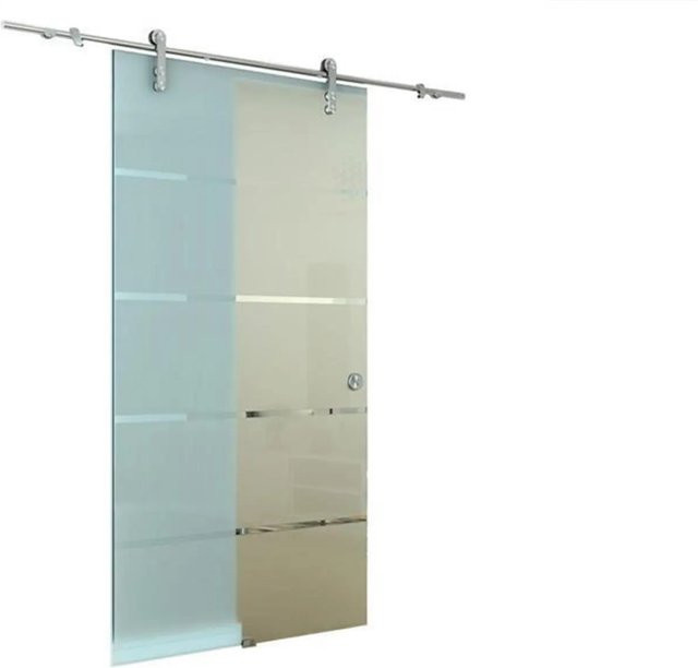 Glaszentrum Hagen Schiebetür aus Glas in Transparent, modern und reversibel, Breite: 77,5 cm - Bild 1