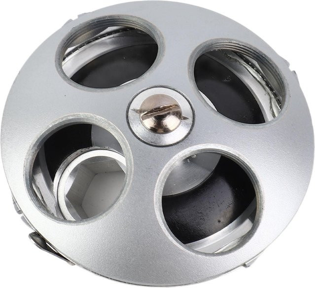 TOMTOP RMS 4-Loch Objektivadapter und Objektivrevolver in Silber für biologische Mikroskope - Bild 1