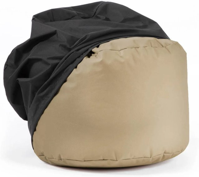 mokebo Outdoor Pouf Hocker in Beige mit wasserabweisender Schutzhülle und EPS-Perlen Füllung - Bild 1