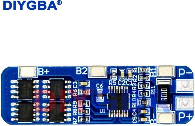 DNIGEF BMS Schutzplatinenmodul für 3S 10A 12V Lithium-Batterien, Blau, passend für 18650 Li-Ionen-Batteriezellen (10,8V, 11,1V, 12,6V) - Bild 1