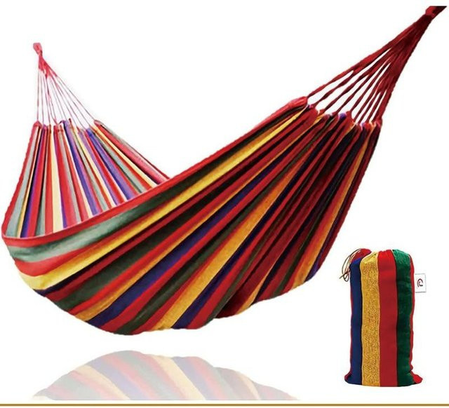 Binchi Outdoor Product Hängematte für Erwachsene aus verdickter Leinwand, rot, B/H: 190 x 80 cm - Bild 1