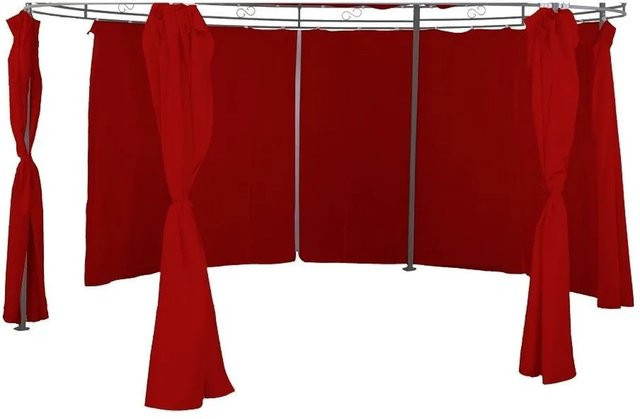 Lex Seitenteil für Rundpavillon 3,5m in Burgundrot, wasserdichte Seitenwand aus Polyester als Sichtschutz - Bild 1