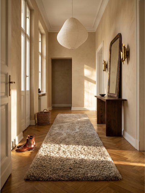 Hochflorteppich KADIMA DESIGN, einfarbig, Beige, B/T: 80 x 250 cm - Bild 1