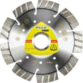 Klingspor DT 612 UT Diamanttrennscheibe für Beton in Silber, Durchmesser: 125 mm, Breite: 2,4 mm, Bohrung: 22,23 mm, 9 Segmente Standard Turbo - Bild 1