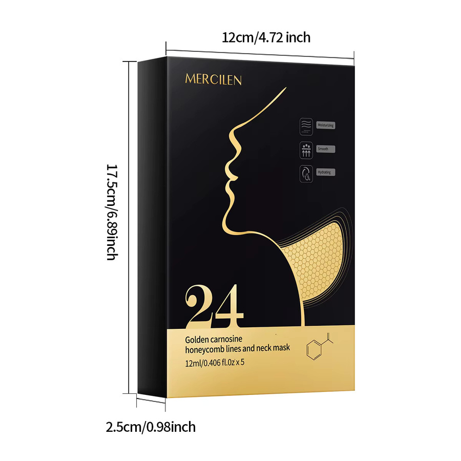 Mercilen Golden Honeycomb Halsmaske, 5 x 12 ml, Hyaluronsäure - Bild 2