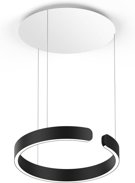 Occhio Mito sospeso 40 up LED-Pendelleuchte in Schwarz matt und Weiß matt mit Occhio air Modul und x-tra warm LED (2200K - 3500K), höhenverstellbar 50-200 cm - Bild 1