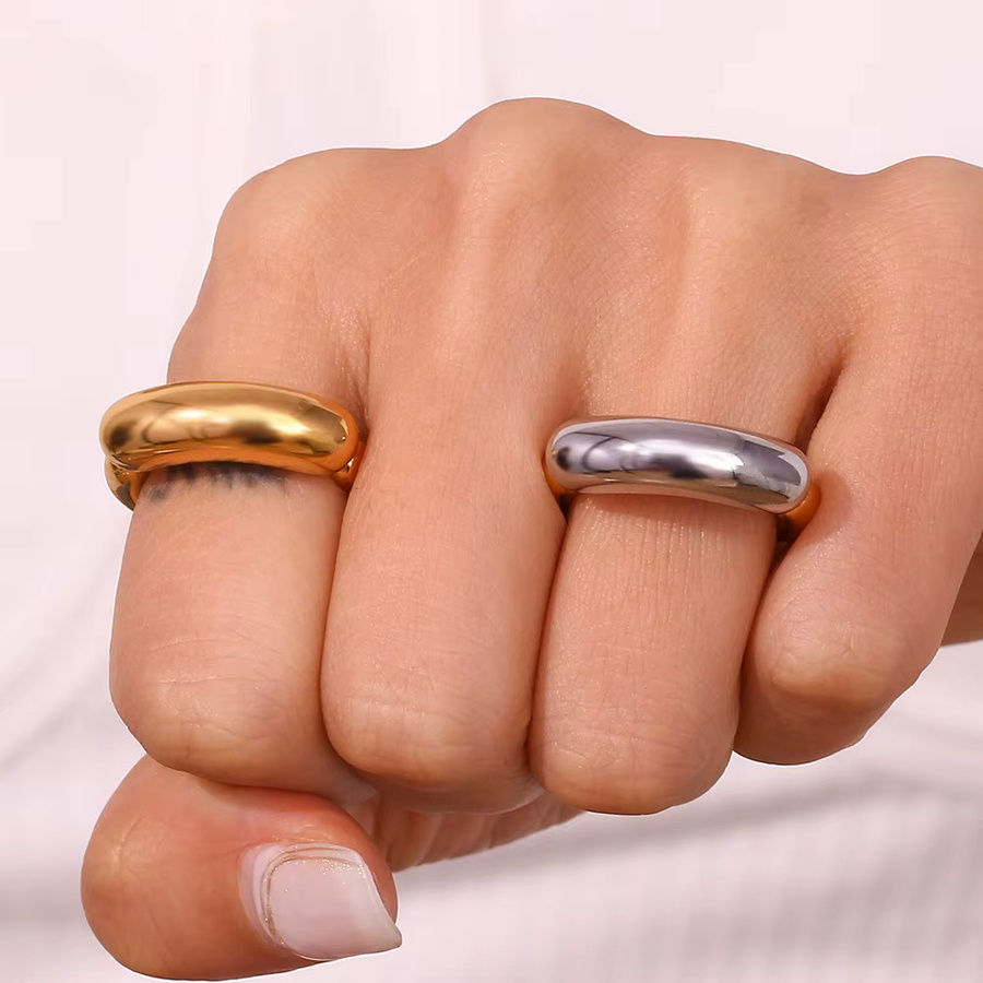 E.B.belle Ring Edelstahl, 18K Gold, Damen - Bild 3