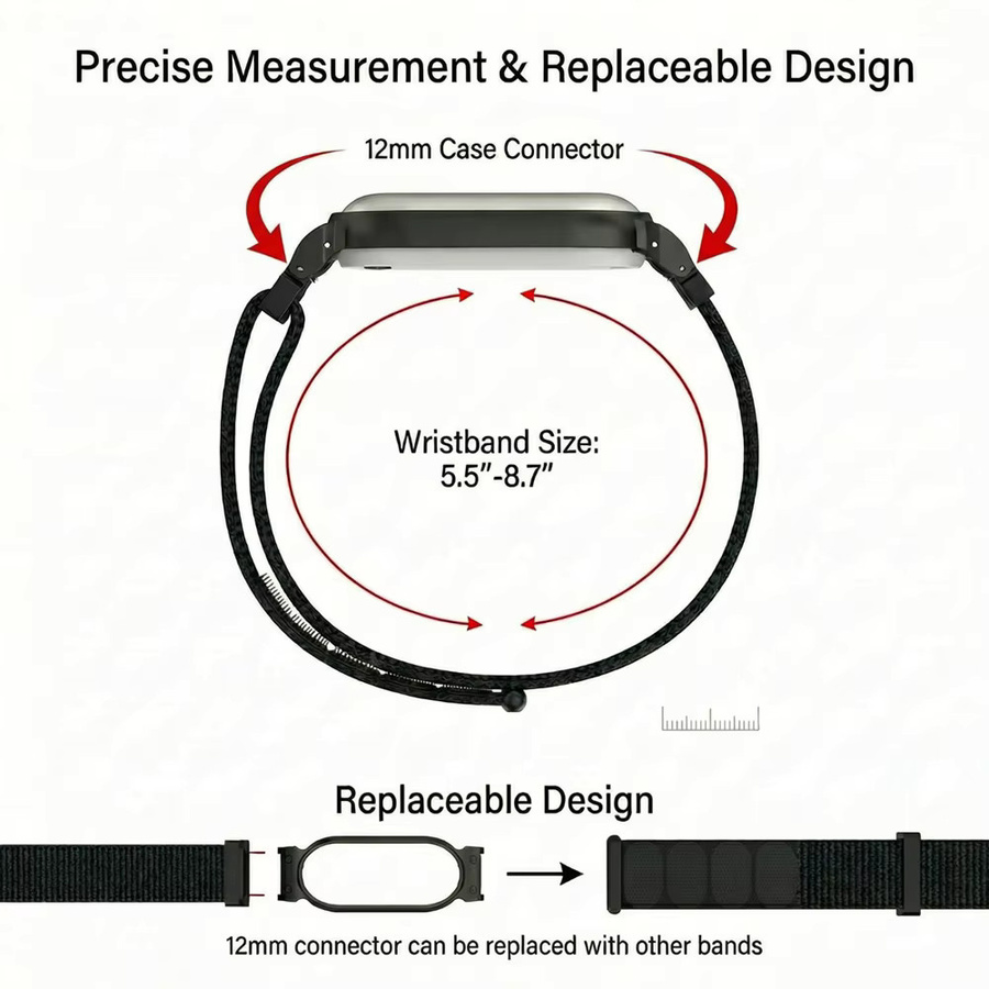 SZKOSTON Nylon-Armband mit Metallgehäuse für PLAUD NotePin Ai und NotePin S Ai Diktiergerät, stoßfeste Schutzhülle für das Handgelenk - Bild 5