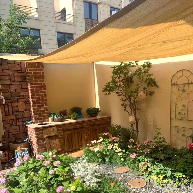 Tewango Sonnenschutz Netz aus HDPE in Grau, 200 GSM UV-beständig für Balkon, Zaun oder Pergola - Bild 3