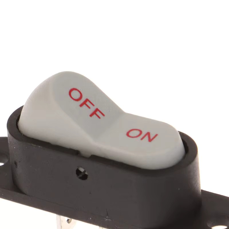 Weißer 2-Pin Ein/Aus Schalter für elektrische Geräte 250V 6A / 125V 10A - Bild 3