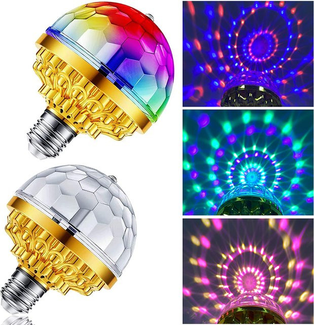 Kasotile E27 Rotierende Magische Kugel LED-Lampe mit Farbwechsel für DJ, Disco und Party in Multicolour - Bild 1