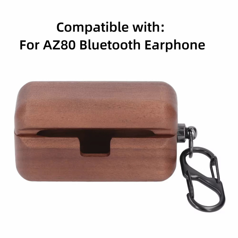 Bluetooth-Kopfhörer-Etui aus Walnussholz für Panasonic AZ80 in Braun mit kabelloser Ladeunterstützung - Bild 4
