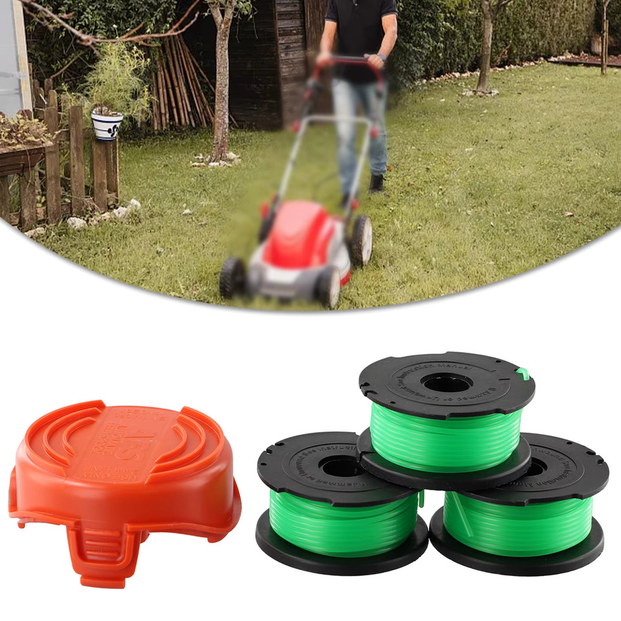 Black+Decker Ersatzteil-Set mit Spulenkappe und 3 Spulen Trimmer Spulenfaden für GL7033 GL8033 GL9035 - Bild 4