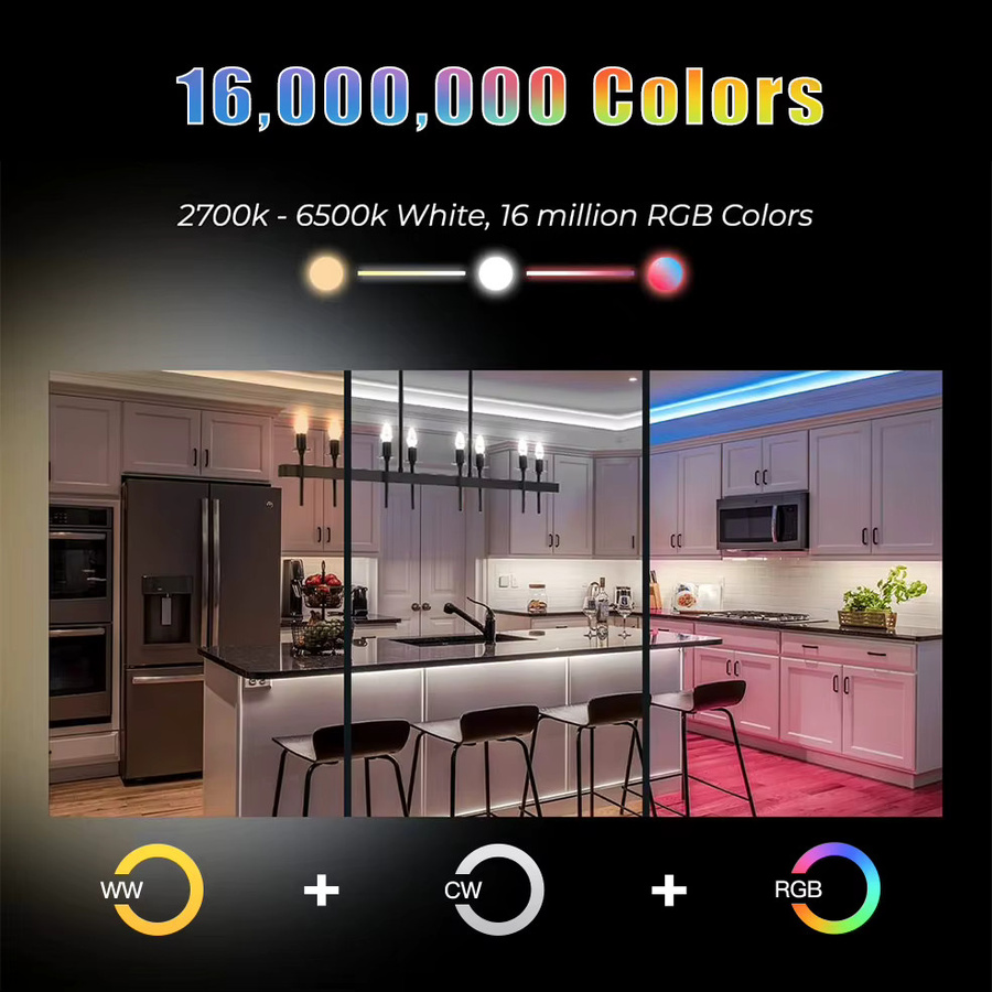 Ewelink E14 Intelligente LED-Kerzenlampe mit RGB-Farben, Zigbee und WiFi, dimmbar, Kristall-Design - Bild 3