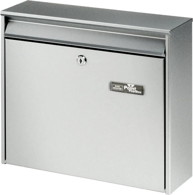 Burg Wächter Briefkasten Mail 5877 in Silber mit Schlüsselschloss - Bild 1