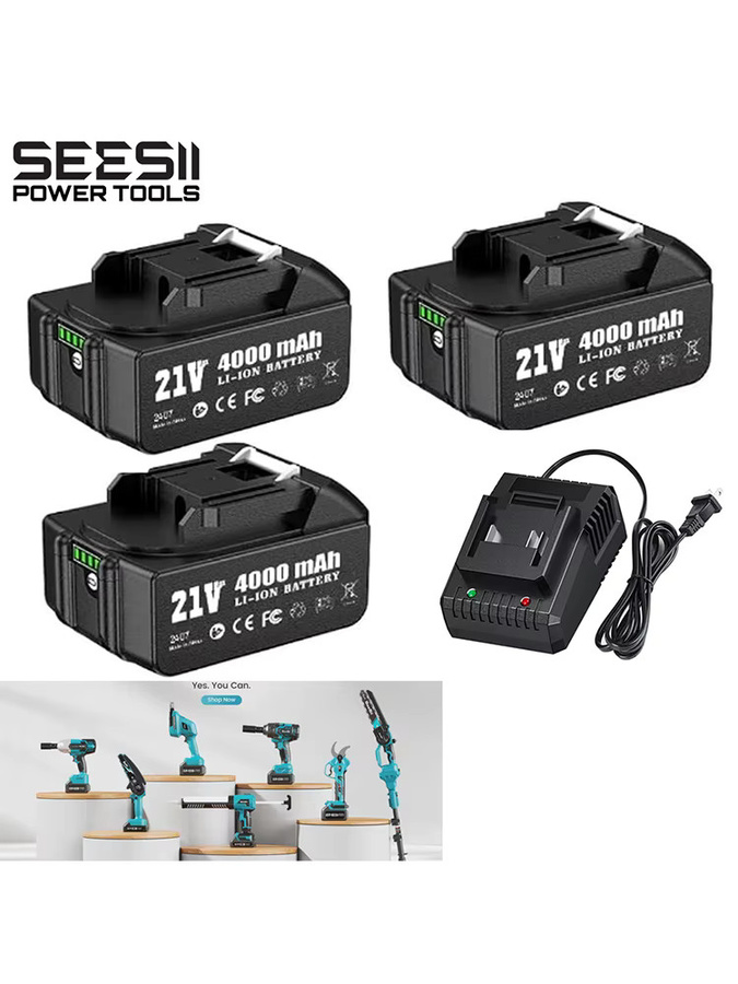 Seesii Lithium-Ionen-Akku für Makita 18 V, wiederaufladbar, Kapazität wählbar zwischen 2,0 Ah, 4,0 Ah und 5,0 Ah - Bild 3