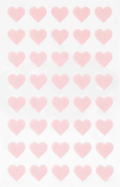 Rico Design Paper Poetry Filzsticker Herzen klein, 1 Blatt, Rosa - Bild 1