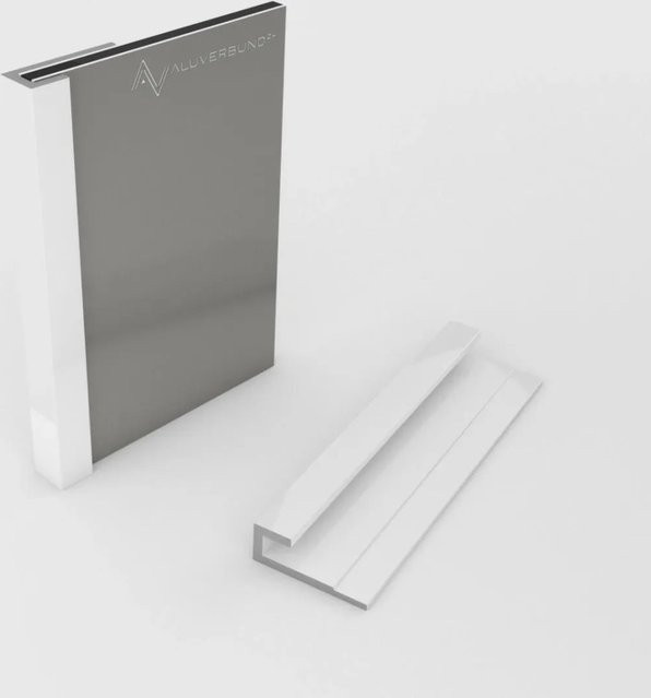 Aluverbund24 Abschlussprofil für Alu Verbundplatten aus Aluminium in Weiß RAL9016, Länge: 200 cm - Bild 1