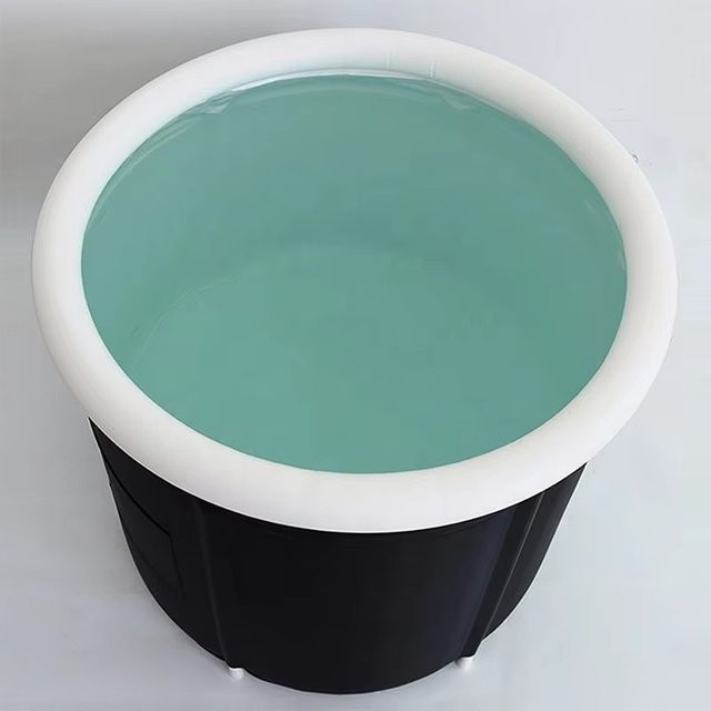 MAYZANEN Tragbares Eisbad Lumi, Aufblasbare Whirlpool-Eisbadewanne für Kaltwassertherapie, Farbe: Schwarz - Bild 1