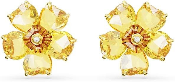 Swarovski Ohrringe, Blume, Gold, Kristall, Damen - Bild 1