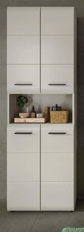 Moderner Badezimmer Hochschrank Cover in Kaschmir, Farbe Beige/Sand, B/H: 60 x 185 cm - Bild 1