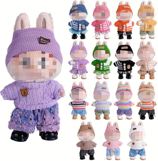 LABUBU Puppen-Outfits, Kleidungsset, Zubehör, Weiß, Bunt / Mehrfarbig - Bild 1