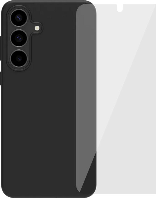 BlueBuilt Schutzset für Samsung Galaxy S25 FE mit Backcover in Schwarz und Panzerglas - Bild 1