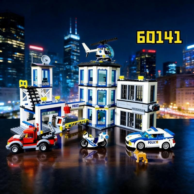 Linyi toy Polizei Hauptquartier Gebäude Set - Bild 3