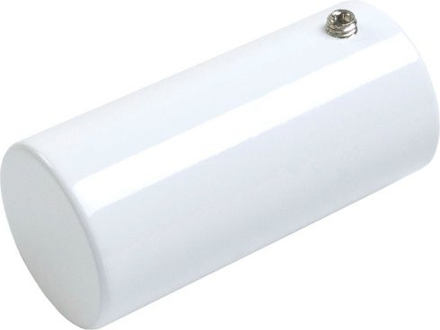 LIEDECO Gardinenendstück Zylinderförmig aus Aluminium in Weiß, Durchmesser: 20 mm - Bild 1