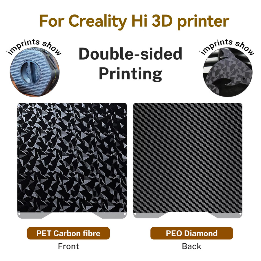 Creality PEI und PEO PET doppelseitiges Federstahlblech für Hi Build Plate und Hi Combo 3D-Druckerzubehör - Bild 4