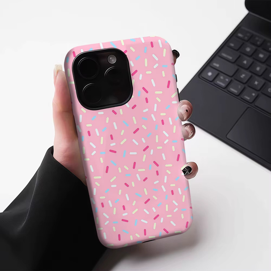 Potdemiel Magnetic Tough Case Pink Pastel Sprinkles für iPhone 17 16 15 14 Pro Max Plus mit Double-Layer Schutz - Bild 3