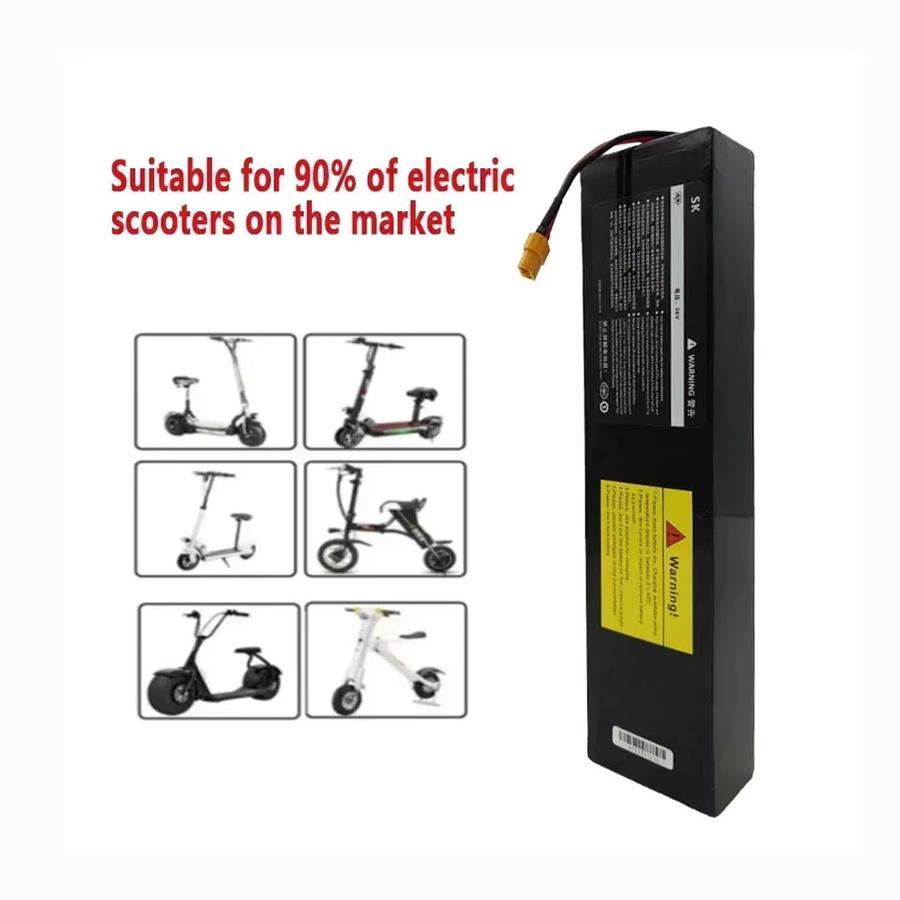 Wiederaufladbarer 36V 100Ah Lithium-Akku 18650 10S3P für Elektroroller mit BMS und XT60 XT30-Stecker, Schwarz - Bild 3