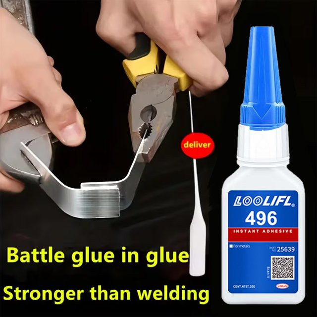 LOOLIFL Super-Kleber Cyanoacrylat transparent für Metall, Kunststoff, Holz, Keramik und Glas, 11,2 ml - Bild 1