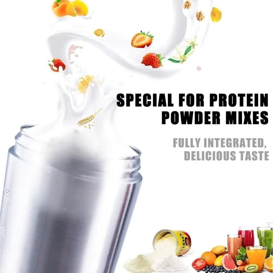 Kahla Premium Protein-Shaker-Becher aus Edelstahl mit Metall-Edelstahlkugel, Silber, 700 ml - Bild 4