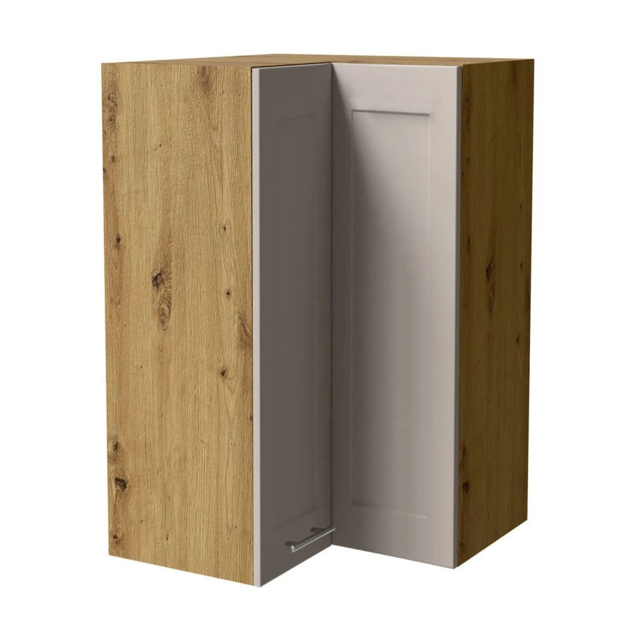 Feldmann-Wohnen Eckhängeschrank Oslo W14 Eiche Artisan und Kaschmir Matt mit Soft-Close-Türen, B/T/H: 60 x 60 x 96 cm - Bild 2