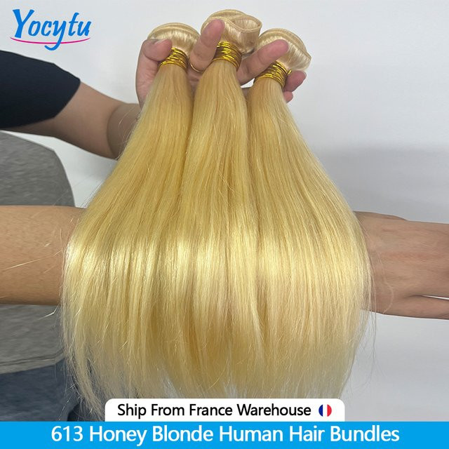 YOCYTU Haar Bundles, Honigblonde, 20 Zoll, 100 % Menschliches Haar - Bild 1