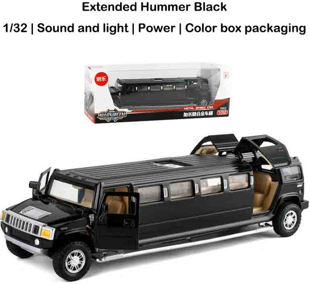 Linyi toy car Hummer Limousine Automodell, 1:32, Metall, mit Sound und Licht, ab 14 Jahren - Bild 1