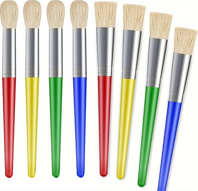 Pinsel für Kinder, 8-teiliges Set, bunt / mehrfarbig - Bild 1