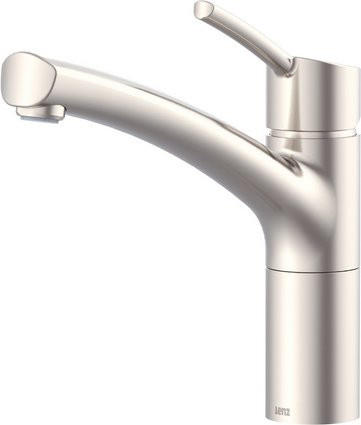 LENZ Küchenarmatur NEXO aus Messing in Nickel-matt und Silber mit schwenkbarem Auslauf und wassersparender Funktion - Bild 1