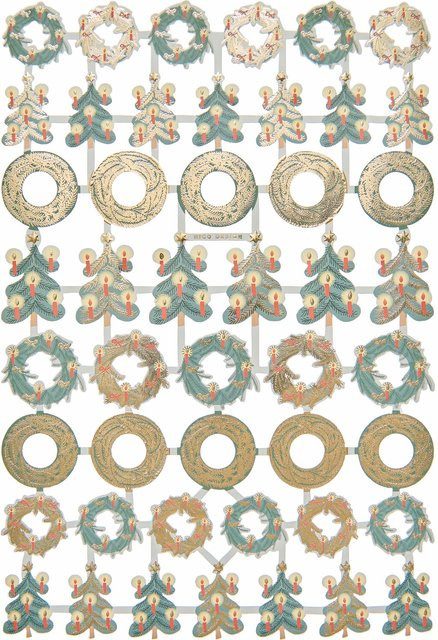 Rico Design Paper Poetry Glanzbilder Kränze und Weihnachtsbäume in Multicolour - Bild 1