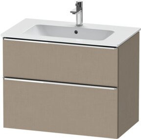 Duravit Waschtischunterschrank D-Neo in ch/Lein mit 1 Schublade und 1 Auszug, B: 81 cm, T: 46,2 cm, H: 62,5 cm - Bild 1